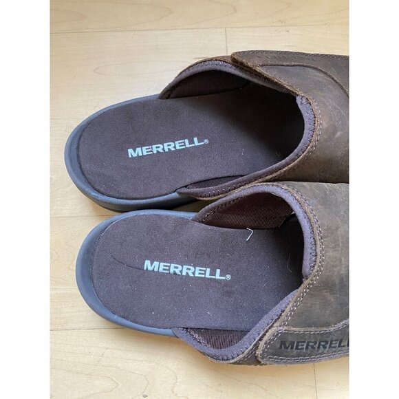 Merrell NEW brown Mens slides Sandals Size 8 &9 - Mismatch - Picture 3 of 7